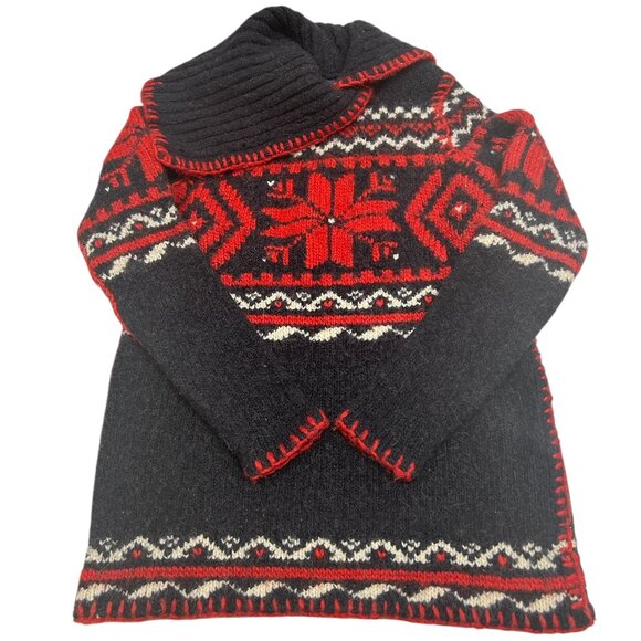 Vintage Ralph Lauren Wool Alpaca Cable Knit Heritage Sweater Sz L Nordic Cozy - Picture 2 of 7